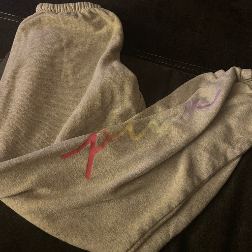 PINK Victoria's Secret Gray Sweatpants Relaxed Fit